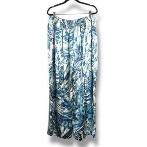 House of Harlow 1960 Tie Waist Wide Leg Satin Pants Size XL